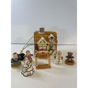 7 pc.‎ Gingerbread lights up House ( Christmas) Decor